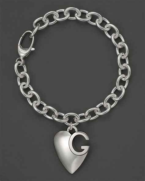 silver gucci bracelet womens|gucci sterling silver charm bracelet.